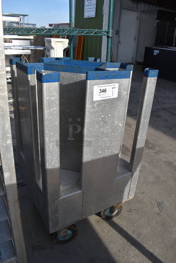 Metal Commercial Dish Caddy Cart on Commercial Casters. 19x19x32 - Image 3 of 4