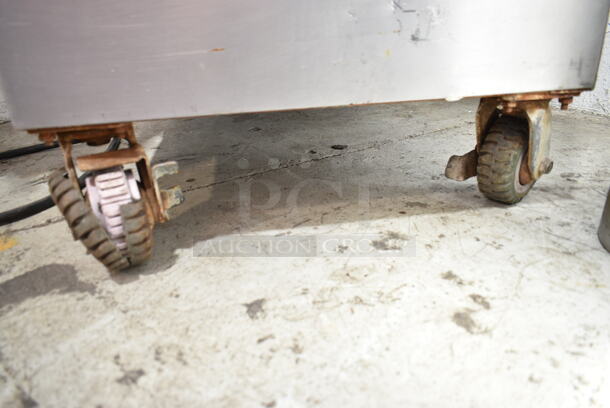 VPMB300 Stainless Steel Commercial Floor Style Meat Mixer Grinder on Commercial Casters. 220 Volts.  - Image 3 of 8