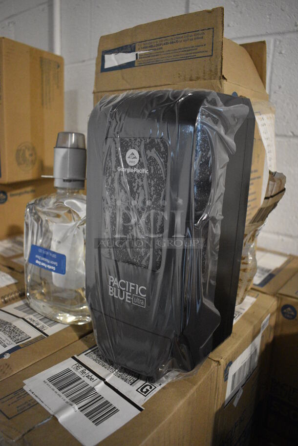 4 BRAND NEW IN BOX! Georgia Pacific Poly Pacific Blue Wall Mount Soap Dispenser w/ Bottle of Gentle Foam Soap. 5x5x11. 4 Times Your Bid! - Image 4 of 6