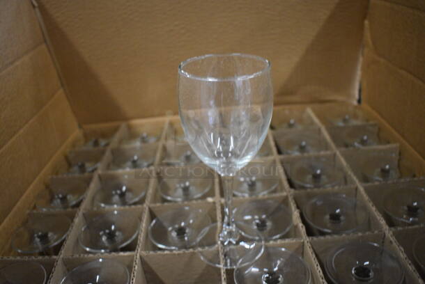 36 BRAND NEW IN BOX! Arcoroc Excalibur Wine Glasses. 3x3x7.5. 36 Times Your Bid! - Image 1 of 5