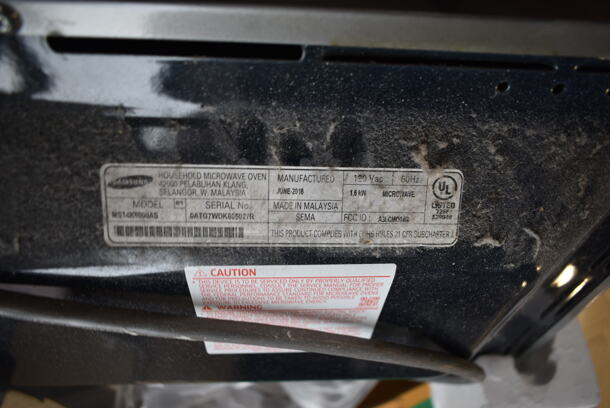 2018 Samsung MS14K5000AS Metal Countertop Microwave Oven. 120 Volts, 1 Phase.  - Image 4 of 4