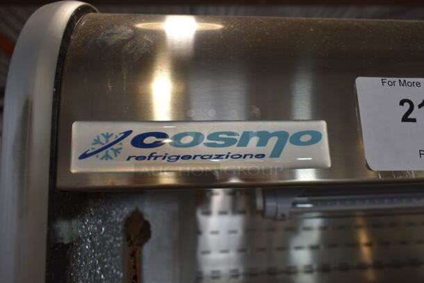 2021 Cosmo SILVER Stainless Steel Commercial Open Grab N Go Merchandiser. See Pictures For Side Panel Glass Damage. 230 Volts. - Image 8 of 10