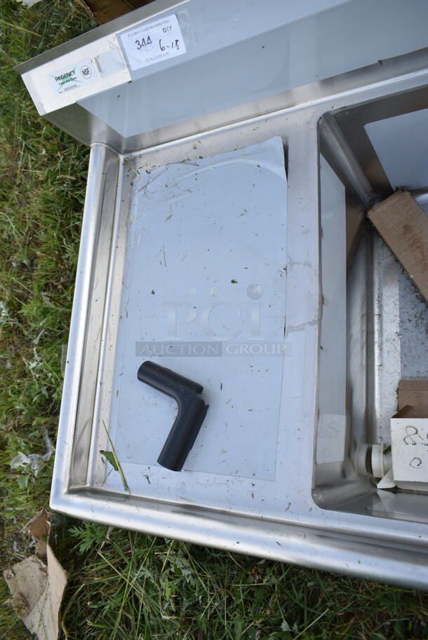 BRAND NEW SCRATCH AND DENT! Regency 600S3242418L Stainless Steel Commercial 3 Bay Sink w/ Left Side Drain Board. Bay 24x24x14. Drain Board 16x25.5 - Image 6 of 7