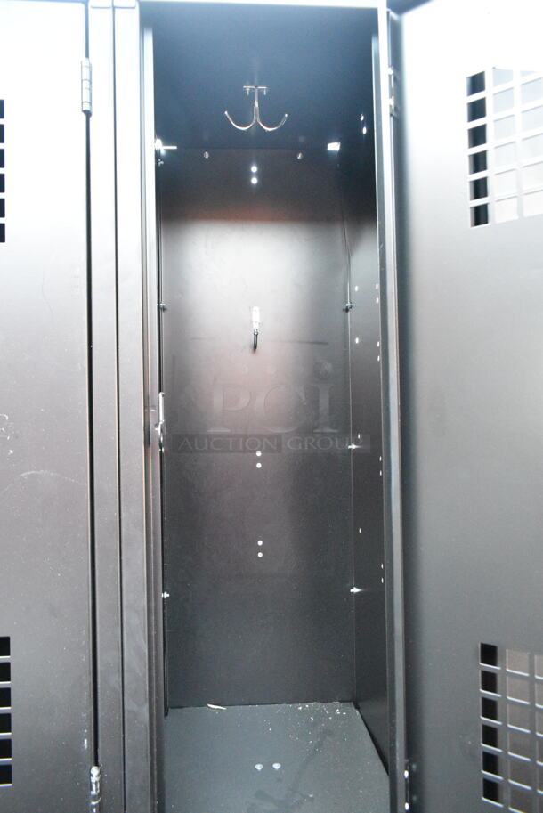 BRAND NEW SCRATCH AND DENT! Regency 600LC32125AK Black Metal 6 Cubby Locker.  - Image 3 of 3