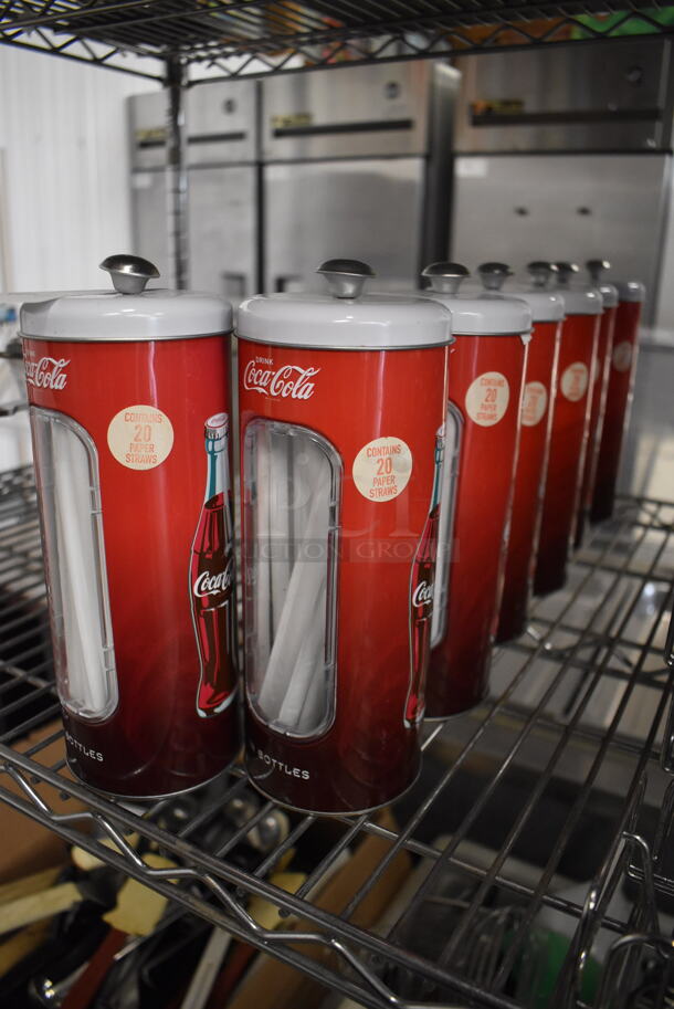 7 Coca Cola Metal Straw Holders. 3.5x3.5x9. 7 Times Your Bid! - Image 2 of 3