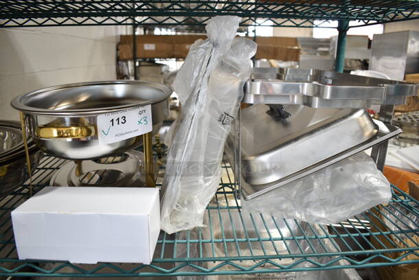 3 BRAND NEW! Various Chafing Dishes. Includes 23x13x8, 13x24x9. 3 Times Your Bid!  - Image 2 of 6