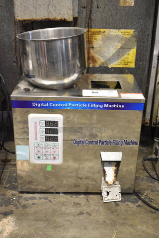 Stainless Steel Commercial Countertop Digital Control Particle Filling Machine. Tested and Working!