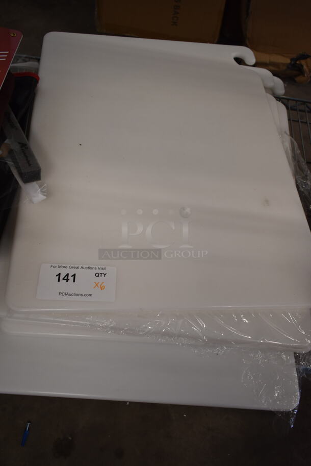 6 BRAND NEW SCRATCH AND DENT! San Jamar CB182412WH White Cutting Boards. 6 Times Your Bid! - Image 3 of 4