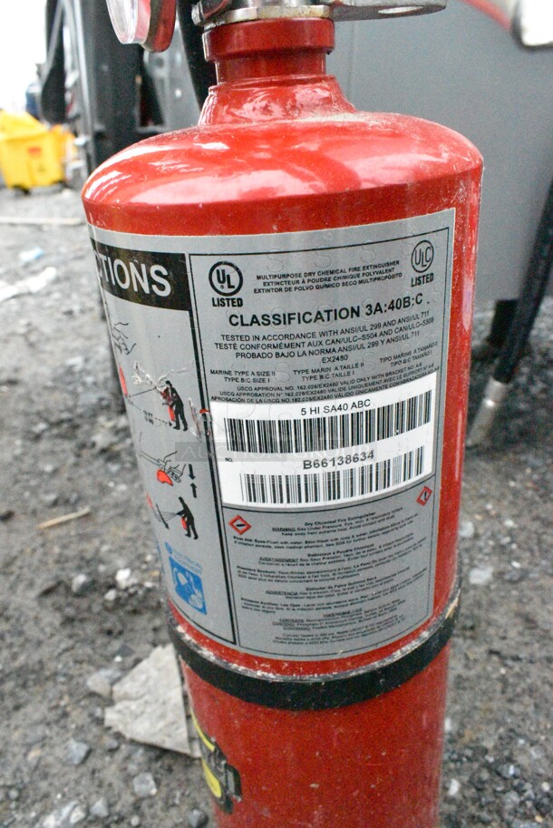 4 Various Fire Extinguishers Including 1 Wet Chemical and 3 Dry. 4 Times Your Bid! Buyer Must Pick Up - We Will Not Ship This Item. - Image 11 of 12