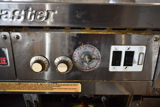 Frymaster FM145EBLSC Stainless Steel Commercial Natural Gas Powered Single Bay Deep Fat Fryer w/ Left Side Dumping Warming Station. 122,000 BTU. - Image 9 of 9