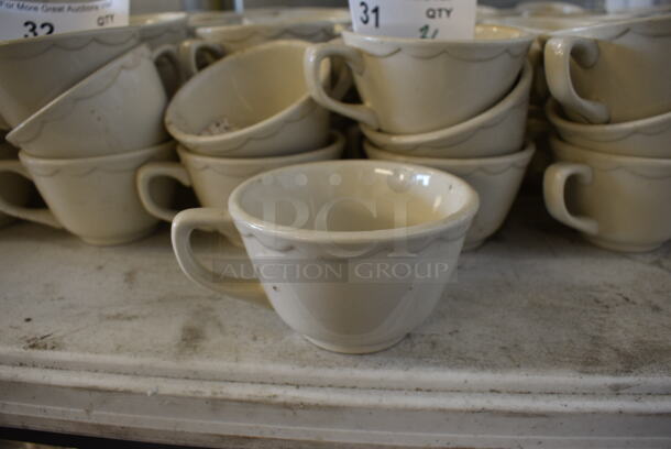 36 White Ceramic Mugs. 5x4x2.5. 36 Times Your Bid!
