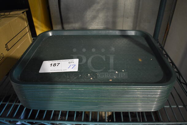 17 Green Poly Trays. 16x12x1. 17 Times Your Bid! - Image 1 of 3