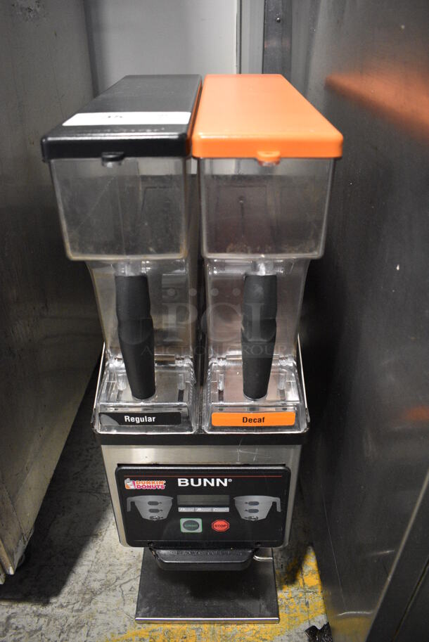 2017 Bunn Model MHG Stainless Steel Commercial Countertop Coffee Machine w/ 2 Hoppers. 120 Volts, 1 Phase. 9x17x29. Tested and Working!