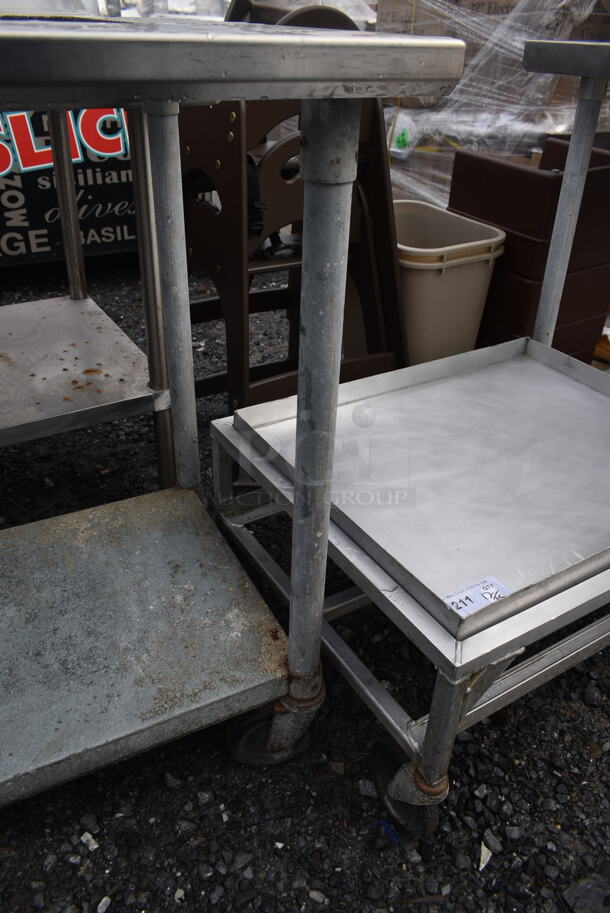 Stainless Steel Commercial Table w/ Cut Out and Under Shelf on Commercial Casters. - Image 4 of 4