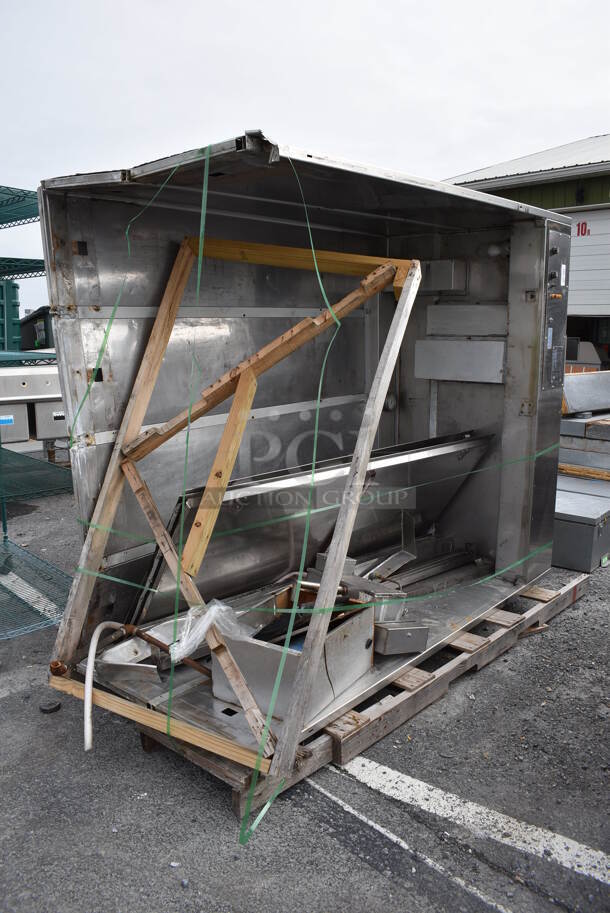 2020 Baxter Model PB200-M70 Stainless Steel Commercial Floor Style 2 Door Roll In Rack Proofer. See Pictures For Damage, Additional Pictures of Unit Before Freight Damage Is Listed. Does Not Come w/ Pan Racks Shown In Pictures. 208/240 Volts, 1 Phase. 72x42x92 - Image 9 of 12