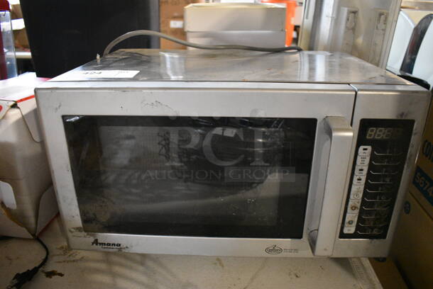 Amana Stainless Steel Commercial Microwave Oven. 20x14x12