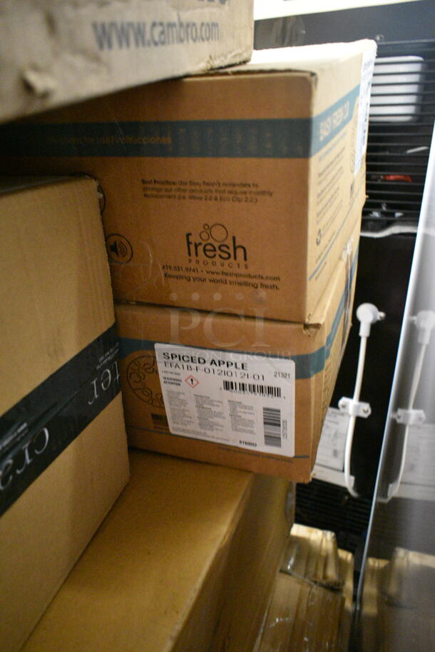 PALLET LOT of 20 BRAND NEW! Items Including 2 Box 10082622 Camrack Extenders, 2 Box Spiced Apple, 3 Box Pactiv Impact D12SCCIMP Dopaco Squat Paper Cold Cup White 12oz, Carlisle 4366807 Tumblers, 10135371 Flexipan Muffin Molds, 2 Box Front of the House DBO176WHP21 Soho 48 oz. Bright White Round Porcelain Bowl, American Metalcraft SVHT1 Serving Tongs, 10042170 Air Freshener, QUASGWT40P Store Grid Wall Track, 10040838 Water Treatment, Pentair QTI1+CR Filter, SG-CMBP Cylinder Holder Bracket, Tilt Round Riser, PD-6 Unit, 2 Quantum SG-U44P Store Grid, Quantum QUASGWT40P Store Grid Wall Track, IM-1920 Cornucopia Giant Double Wall cooler. 20 Times Your Bid! - Image 3 of 12
