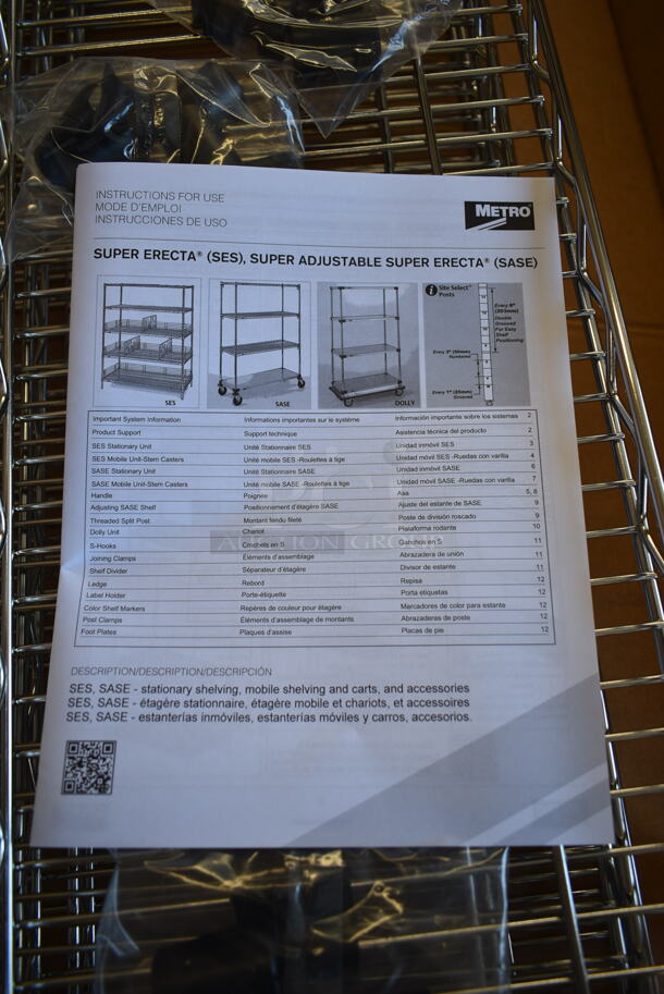 5 BRAND NEW BOXES OF 4 Metro 2136NS Chrome Finish Wire Shelves. 5 Times Your Bid!  - Image 5 of 6