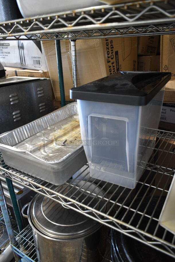 ALL ONE MONEY! Lot of 2 Tier Lot of Various Items Including Poly Silverware Bins, Food Baskets, Towel Dispenser, Stainless Steel Drop In Bins - Image 3 of 12