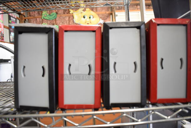 17 Metal Countertop Napkin Holders; Red and Black. 4x4.5x7.5. 17 Times Your Bid! - Image 3 of 3