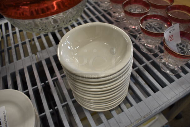 15 White Ceramic Bowls. 5x5x1.5. 15 Times Your Bid!