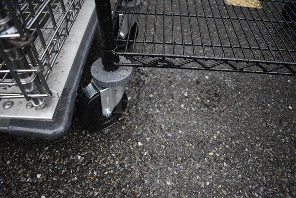 Black Finish 5 Tier Shelving Unit on Commercial Casters. BUYER MUST DISMANTLE. PCI CANNOT DISMANTLE FOR SHIPPING. PLEASE CONSIDER FREIGHT CHARGES. 48x14x80 - Image 5 of 5
