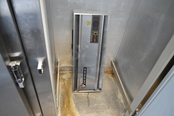 Victory Stainless Steel Commercial Single Door Reach In Cooler. Tested and Does Not Power On
 - Image 2 of 4