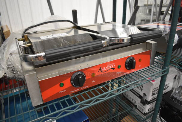 Avantco P88SG Stainless Steel Commercial Countertop Double Panini Press. 120 Volts, 1 Phase. 23x18x8. Tested and Working! - Image 2 of 6