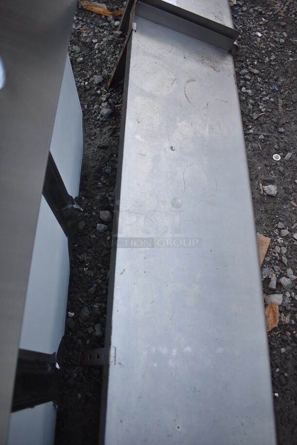 Stainless Steel Shelf w/ Wall Mount Brackets. 60x12x7 - Image 2 of 3