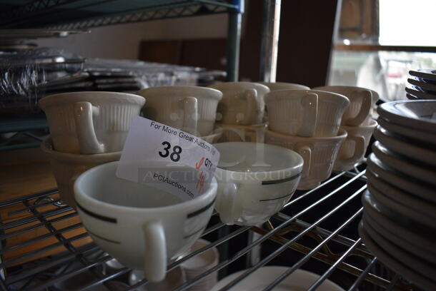 ALL ONE MONEY! Lot of 14 Various White Ceramic Mugs. Includes 4.5x3.5x2.5 - Image 2 of 3