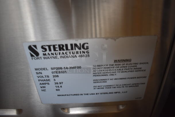 Starling SP208-14-3MF00 Stainless Steel Commercial Countertop Steam Cabinet. 208 Volts, 3 Phase. 23x28x32 - Image 5 of 6