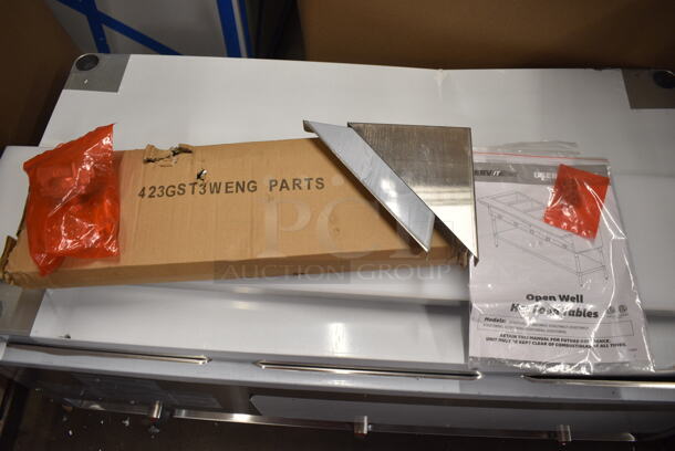 BRAND NEW SCRATCH AND DENT! ServIt 423GST3WENG Stainless Steel Commercial Natural Gas Powered Three Pan Open Well Natural Gas Steam Table. 10,500 BTU. No Legs or Under Shelf.  - Image 7 of 8