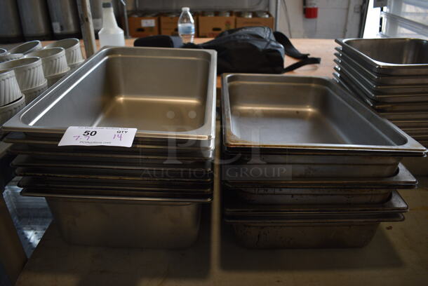 14 Stainless Steel Full Size Drop In Bins. 1/1x4, 1/1x6. 14 Times Your Bid!