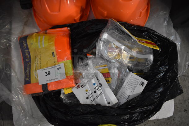 ALL ONE MONEY! Lot of Various Items Including 8 Helmets, Safety Vest, Safety Glasses and Lysol Disinfectant - Image 6 of 6