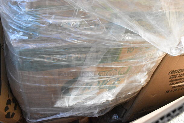 25 BRAND NEW Boxes Including Dart 60HT1 White Foam Hinged Lid Container 6" x 6" x 3" - 500/Case, 760PCC20 20 oz. Compostable PLA Paper Cold Cup, 200HD25-EO Choice 1/6 Standard Size Black Unprinted Embossed Heavy-Duty Plastic T-Shirt Bag, Gill BASE00151, 347TNYMRG2 Visions 2 oz. Clear Plastic Mini Margarita Glass - 120/Case. 25 Times Your Bid!  - Image 5 of 12