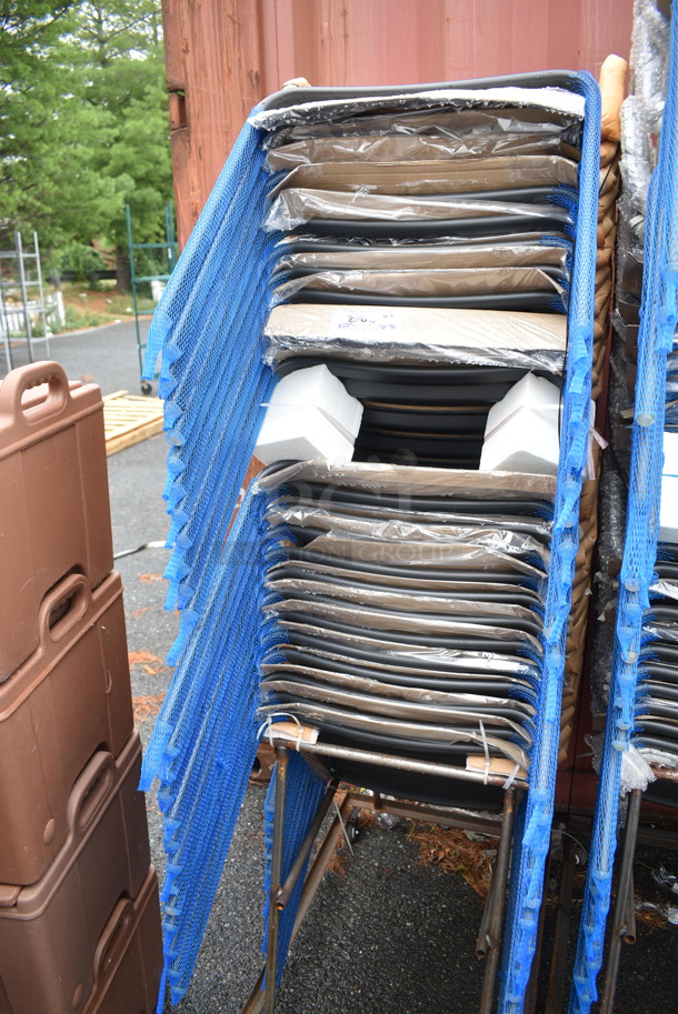 25 BRAND NEW! BFM Seating Vista Outdoor / Indoor Stackable Chair w/ Arm Rests. 25 Times Your Bid! - Image 2 of 4