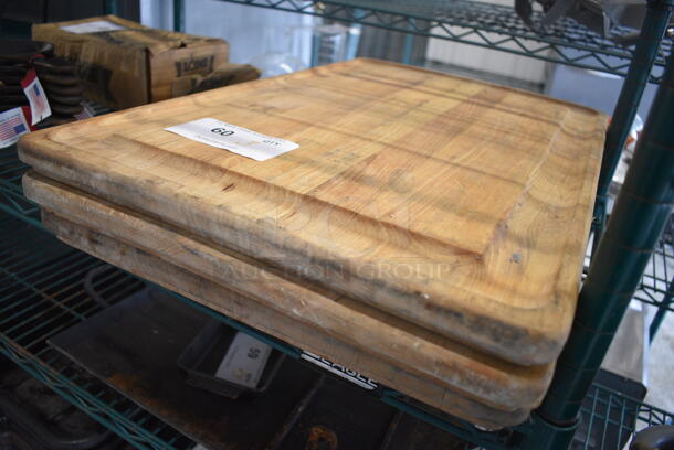 3 Butcher Block Cutting Boards. 24x16x1. 3 Times Your Bid! - Image 3 of 3