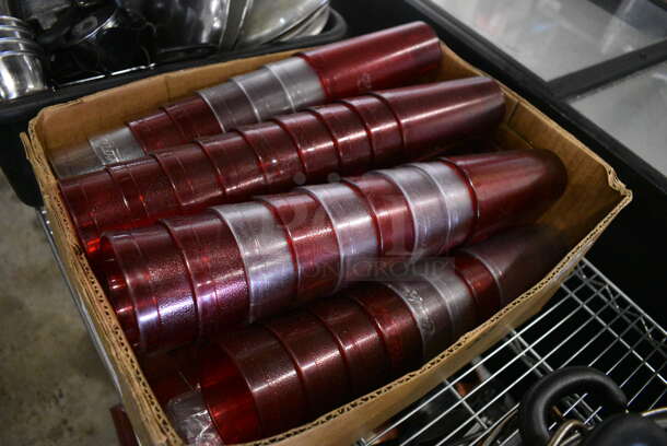 ALL ONE MONEY! Lot of Various Poly Beverage Tumblers; Red and Clear. 3.5x3.5x6.5 - Image 3 of 4