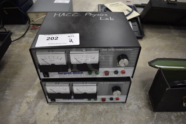 2 Sargent-Welch AC/DC Power Supply Units. 2 Times Your Bid! (Main Building)