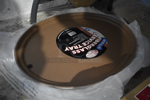 6 BRAND NEW! Winware Brown Oval Serving Trays. 24x19x1. 6 Times Your Bid! - Image 1 of 3