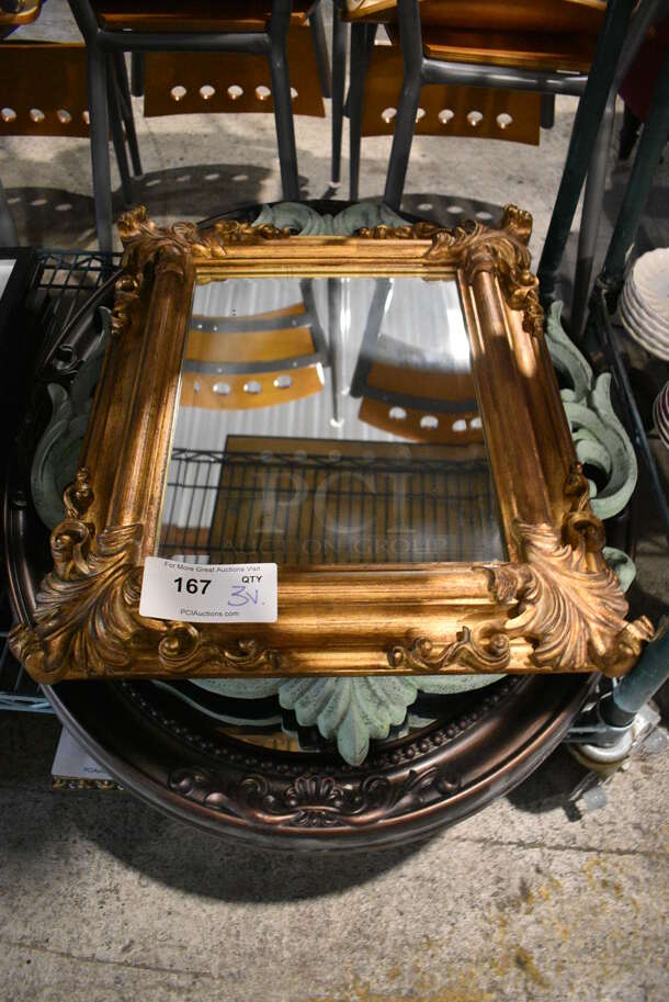 3 Various Framed Mirrors. Includes 19x2x23. 3 Times Your Bid!