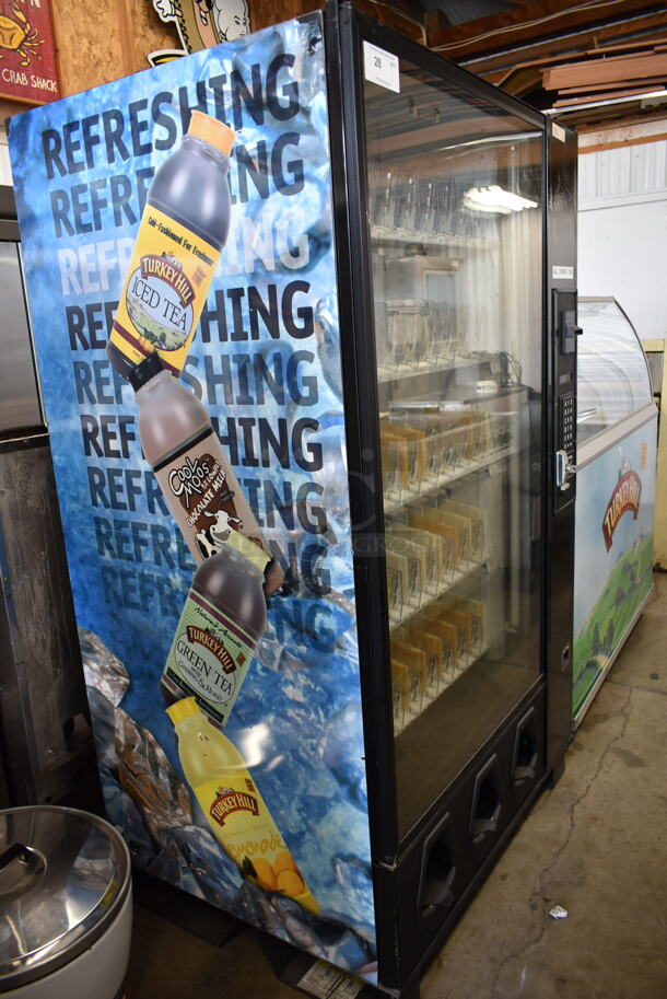 Dixie-Narco DN2145 Metal Commercial Floor Style Vending Machine w/ Cash Acceptor. Tested and Working! - Image 2 of 9