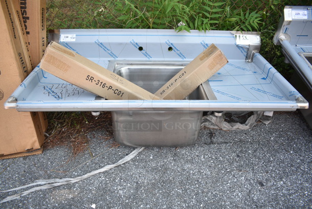 BRAND NEW! Advance Tabco 93-21-20-18RL Stainless Steel Single Bay Sink. Bay 20x20x13. Drain Boards 16x25 - Image 2 of 7