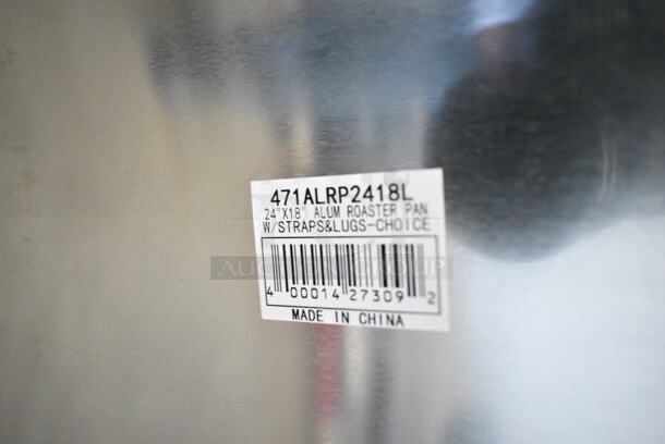 2 BRAND NEW SCRATCH AND DENT! 471ALRP2418L Choice 28 Qt. Aluminum Roaster Pan - 24" x 18" x 4". 2 Times Your Bid!  - Image 6 of 6