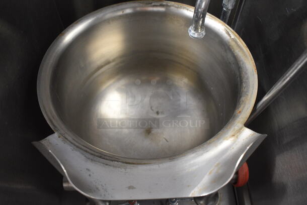 Cleveland 42CKGM300 Stainless Steel Commercial Natural Gas Powered 2 Deck Steam Cabinet w/ Cleveland KDT-6T Countertop 6 Quart Tilting Steam Kettle. 300,000 BTU.  - Image 3 of 8