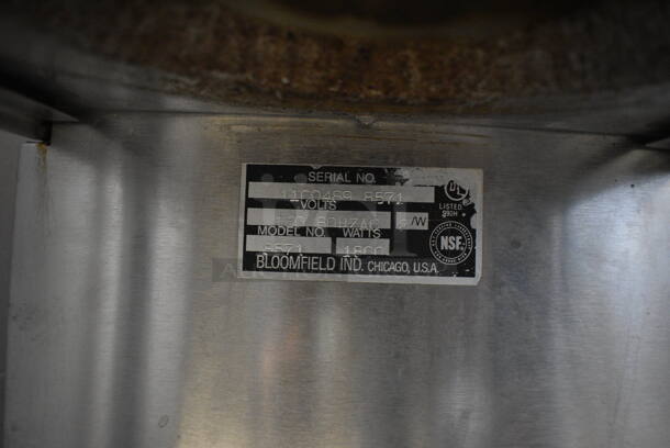 Bloomfield Koffee King Model 8571 Stainless Steel Commercial Countertop 3 Burner Coffee Machine w/ Hot Water Dispenser and Poly Brew Basket. 16x16x17 - Image 4 of 6