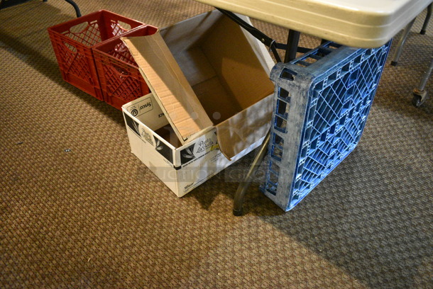 ALL ONE MONEY! Lot of Various Items Including Poly Drop In Bins and Lids. Does Not Include Table. (main dining room) - Image 2 of 8