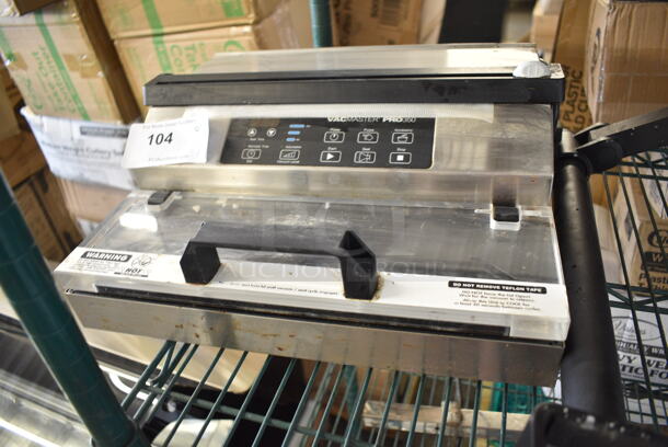 VacMaster Stainless Steel Commercial Countertop Vacuum Sealer w/ Plastic Rolls. Tested and Working! - Image 2 of 6