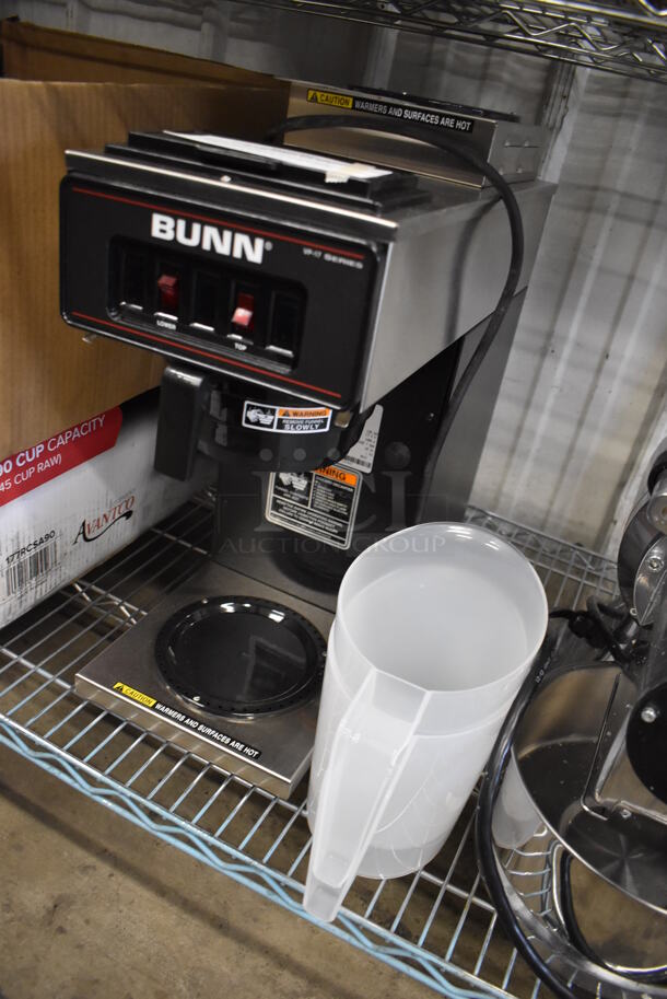 BRAND NEW SCRATCH AND DENT! 2022 Bunn VP17-2 Stainless Steel Commercial Countertop Low Profile Pourover 2 Burner Coffee Machine w/ Poly Brew Basket and Pitcher. 120 Volts, 1 Phase. 8x20x20. Tested and Working! - Image 2 of 7