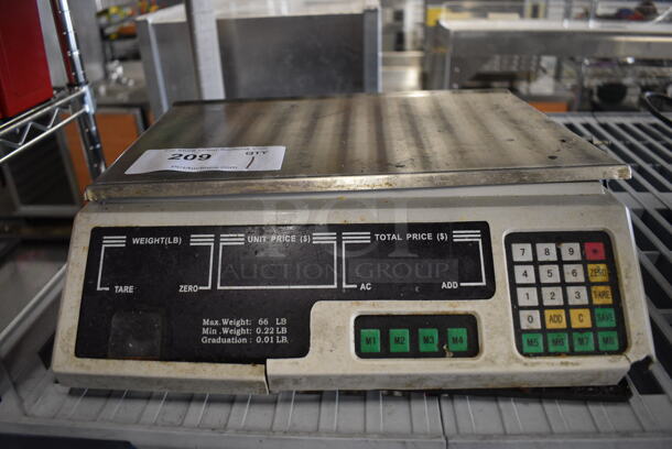Metal Commercial Countertop Food Portioning Scale. 14x14x4. Tested and Powers On - Image 1 of 4